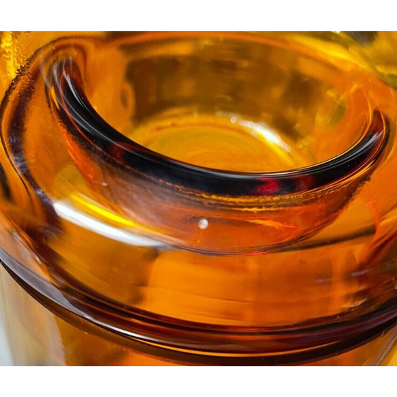 Home America Amber Glass With Lid, Retro Style Set of 2 - Picture 10 of 11